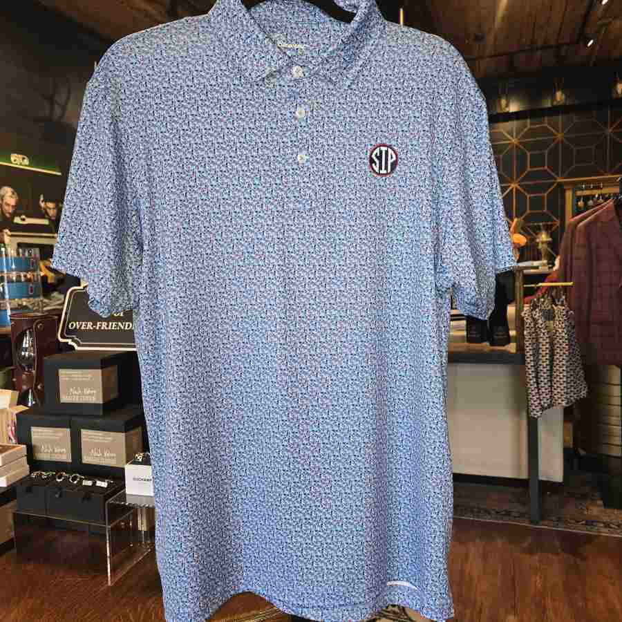 Bluecrest Tempo Performance Polo Pebble Powder Blue