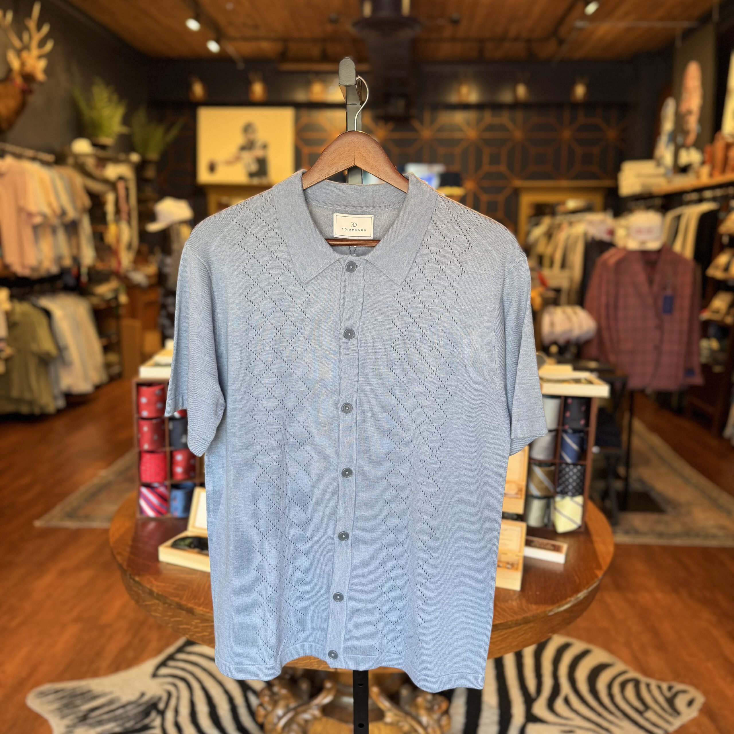 Seven Diamonds Venice Button Down Sweater Polo